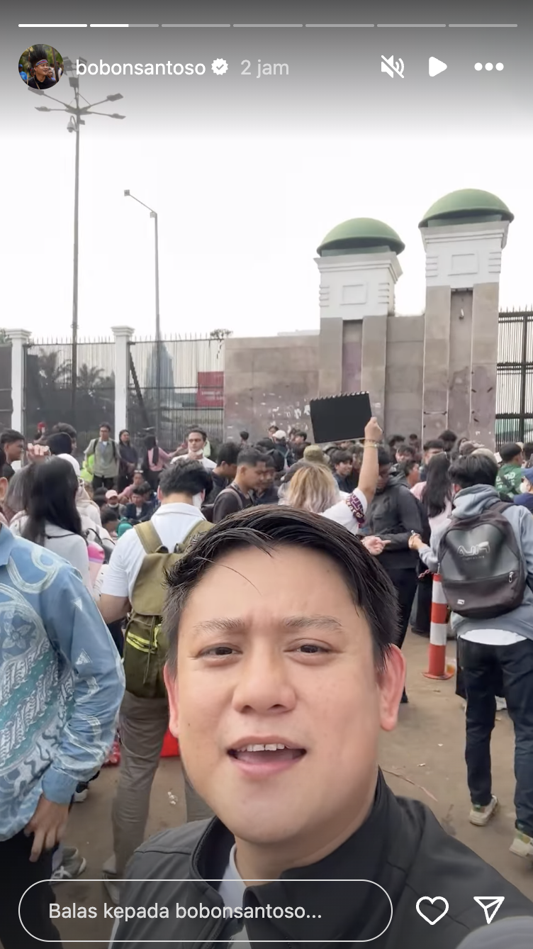 Sumbangan dari Bobon Santoso untuk demonstran. (Instagram/@bobonsantoso)